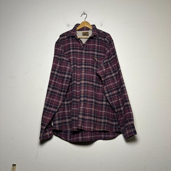 VTG Redhead Flannel Plaid Gorp Button Up Shirt Men XXLT Red Black Gorp 90s Fall - Picture 1 of 11
